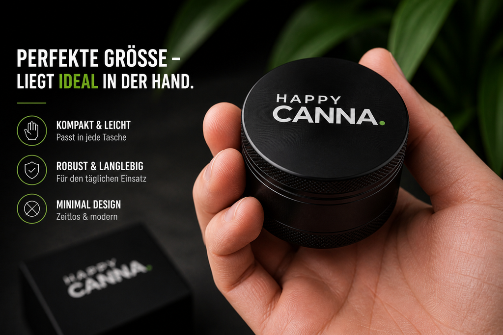 HC ONE 55 Grinder – 4-teilige Premium Kräutermühle aus Zinklegierung mit Magnetverschluss & Geschenkbox