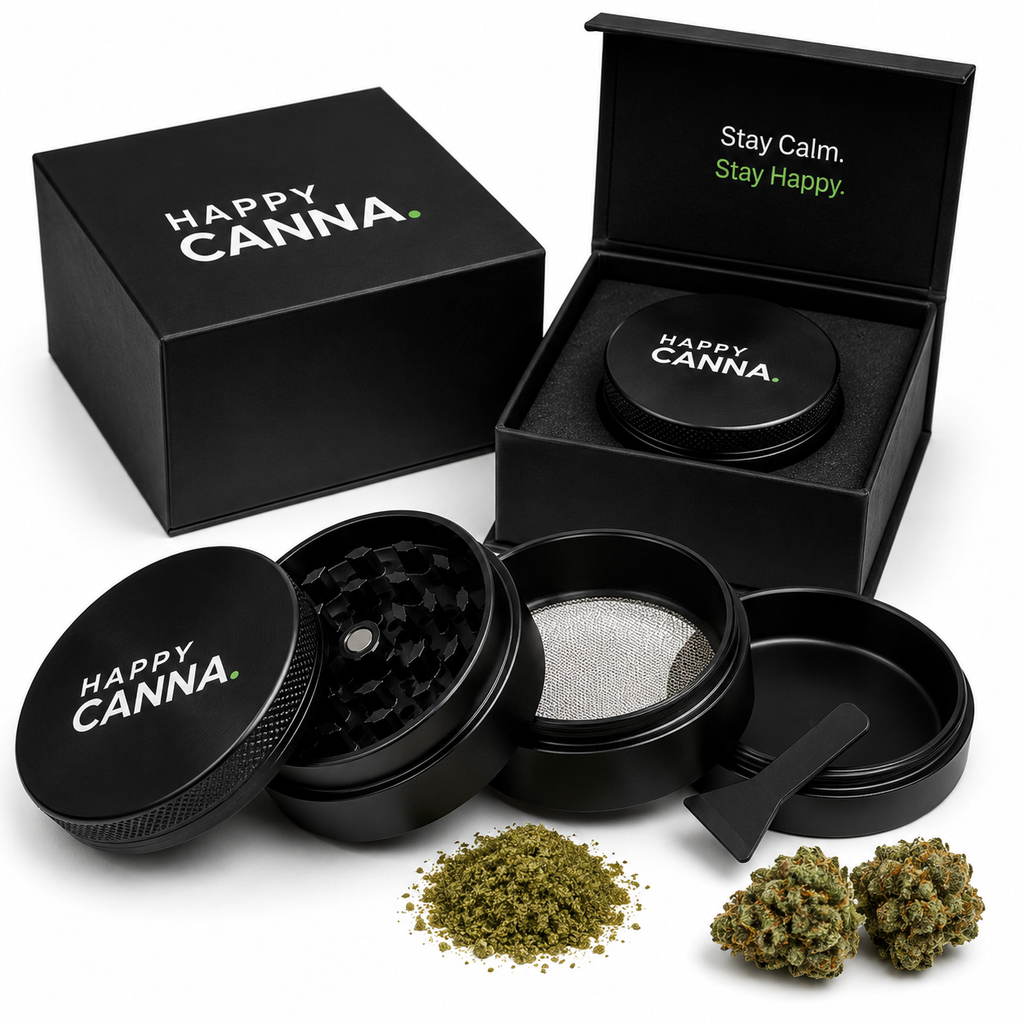 HC ONE 55 Grinder – 4-teilige Premium Kräutermühle aus Zinklegierung mit Magnetverschluss & Geschenkbox