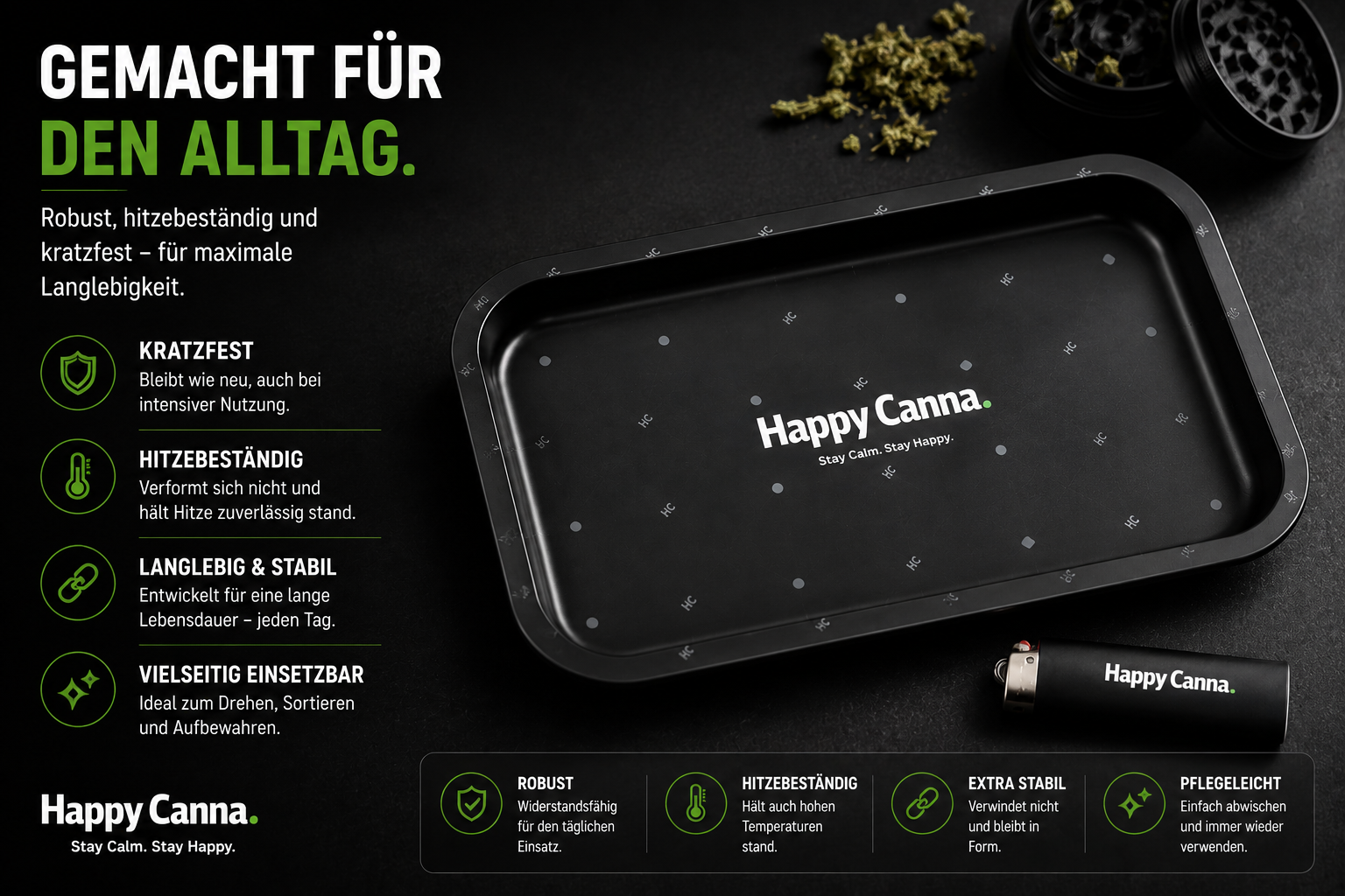 HC Signature Tray – Premium Metall Tray mit HC Pattern Design
