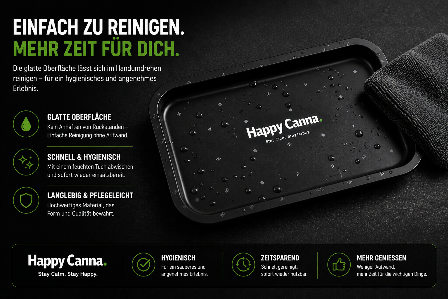 HC Signature Tray – Premium Metall Tray mit HC Pattern Design